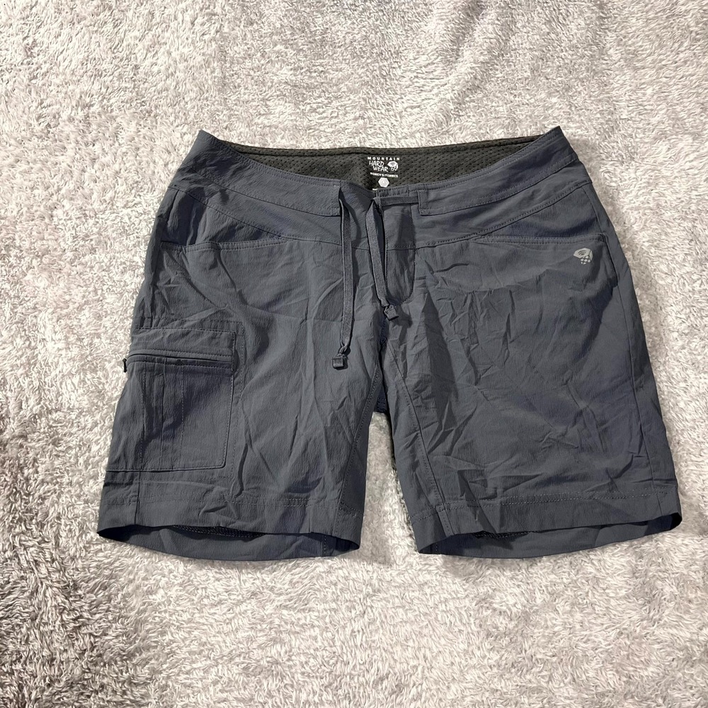Mountain Hardwear Yuma Shorts Womens 8‎ Charcoal Gray Mesh Lined Drawstring